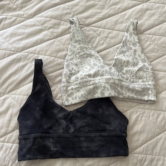 TWO Lululemon Align Bra B/C cup, Cheetah Camo Antique White Multi & Grey size 8 - Picture 11 of 16